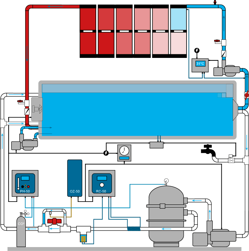 Concetto di Ecopool: rappresentazione schematica